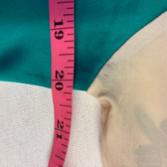 Diane von Furstenberg Silk Ivory Magenta Teal Navy Bohemian Floral Wrap Blouse S - Picture 12 of 15